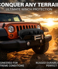 Heavy Duty Winch Cover Waterproof for 8500-17500 Lbs Winches Built To Last All Weather Dustproof and Rainproof Oxford Fabric Shield for Off Road 4x4 Trucks Jeeps and SUVs on Jeep winch