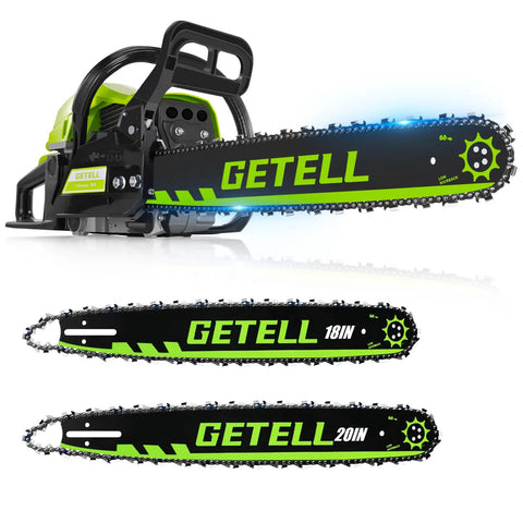 Gas Powered Chainsaw For Farm And Ranch Use, Heavy Duty Wood Cutting Beast With 58cc 3.6 HP Pro Power And NiCom Plated Cylinders, Green