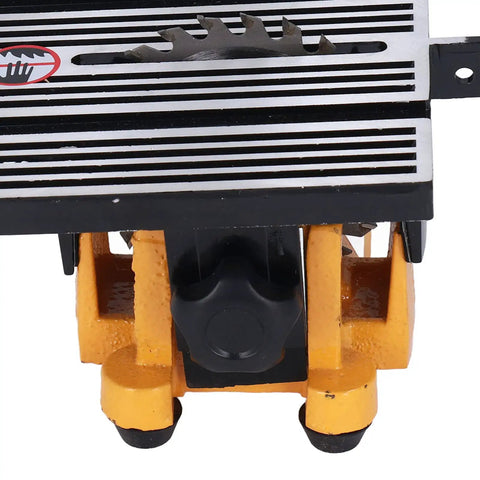 Close-up of Beast Portable Table Saw For Quick Clean Cuts, 4500 RPM 110V Electric Bench Top Saw with blade and stand detail