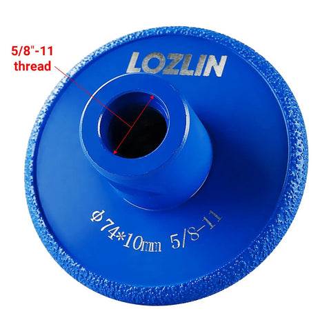 Pro Grade Diamond Trimming Wheel Set For Marble And Quartz Grooving On Angle Grinder with 5/8-11 thread mount