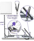 Heavy Duty 4 Foot Folding Table For Indoor Outdoor Use With Handle Portable Square Plastic Dining Table Locking Legs 330 Lb Load Capacity features locking mechanism and adjustable height.