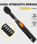 32 Piece Bike Torque Wrench Set With One Quarter Inch Drive Click Wrenches And Bit Kit, high-strength spring detail