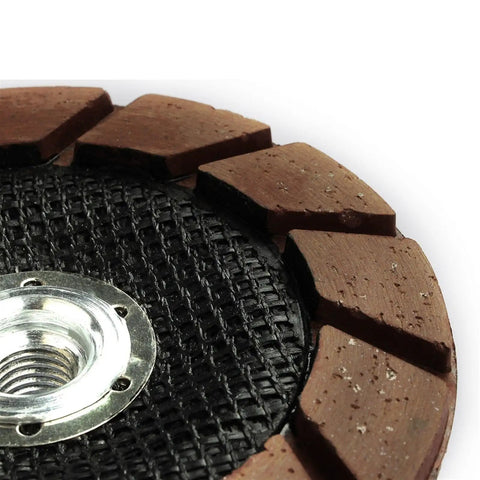 5 Inch Diamond Dry Grinding Wheel With Ceramic Bond Cup Edge Polishing Disc For Angles Grinders showing rough edge and mesh detail