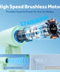 Exploded view of Portable Handheld Turbo Fan With 17400 RPM High Speed Mini Cooling Power showing motor and LED display