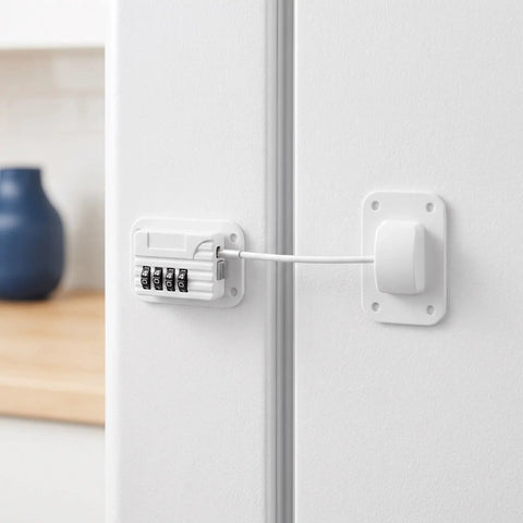 Heavy Duty 2 Pack Fridge And Cabinet Locks With 4 Digit Code Kid Safe Lock For Fridges Drawers Closets Ovens Windows And Washing
