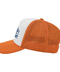 Side view of Lightweight Yacht Style Hat For Women With Front Artwork Adjustable Buckle Fit Breathable Summer Cap