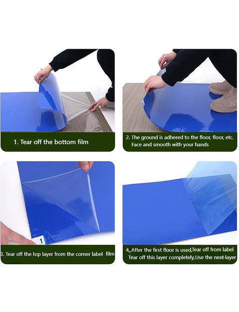 Heavy Duty Peel And Stick Sticky Floor Mats For Cleanrooms Warehouses And Homes Hardcore Adhesive Dirt Trap Liner application steps