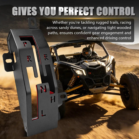 Heavy Duty Quick Shifter Gate For UTV Gear Shifter Upgrade For Can Am Maverick X3 And X3 Max Turbo R 2017 To 2025 with off-road background