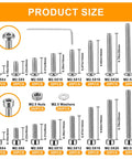 M2.5 Stainless Steel Screws With Nuts And Hex Socket Head Cap Bolts And Nut Assortment Kit 840 Piece Fasteners Set chart