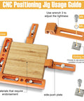 Aluminum Alloy CNC Positioning Side Clamps Kit For 3018 And 4040 Router, illustrating M6 screws and parts for setup.