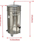 Heavy Duty Stainless Steel Commercial Salad Spinner With Adjustable Speed Knockout Workhorse Vegetable Dryer And Water Extractor Built Tough For Restaurant Kitchens 220V, shown with dimensions.