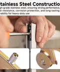 Close-up of installing Pack Of Four Steel Sliding Screen Door Rollers Replacement Kit For Patio And Garage Doors with stainless steel.