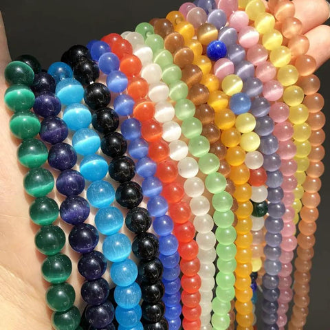 Drop Dead Gorgeous Natural Stone Moonstone Cat Eye Beads Smooth Loose Spacer Stones Perfect For Killer Diy Charm Bracelet And Statement Necklace Designs 10 Millimeter Gold Finish 36 Count