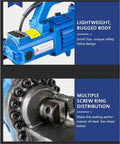 Electric Hydraulic Rebar Bender And Shear Cutter RC 20 Model lightweight body showcasing pure copper motor and screw ring detail.