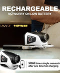 Dope Golf Rangefinder With Slope Compensation And Magnetic Mount, USB-C Rechargeable, on car seat with charging cable
