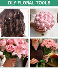 Dope DIY Floral Craft Kit with ABS pearls, metal wire, 2mm stems, arranged in hair, bouquet, and flower display