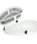 Upgraded Dryer Lint Screen With Case Cover for Whirlpool and Kenmore dryers, white heavy duty mesh and plastic replacement filter, top view