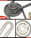 Close-up of 10-Piece Engine Timing Chain Kit With Tensioner, Guide And Sprocket For 2.5L Nissan Altima 2010-2013 And Rogue 2010-2015 No VVT