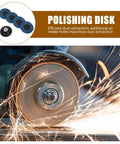 3 Inch Zirconia Flap Disc Sanding Wheel For Die Grinder With Fused Alumina Abrasive 40 To 120 Mesh in action, producing sparks.
