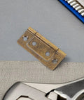 Heavy Duty Stainless Steel Cabinet Door Hinges 10 Pack, Flush Mount Non Mortise Hinges detailed angle view 51x25x1.2mm