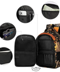 Sunset Rider Printed Unisex Backpack With Large Capacity, Durable Polyester, Breathable Design, interior compartments and pockets