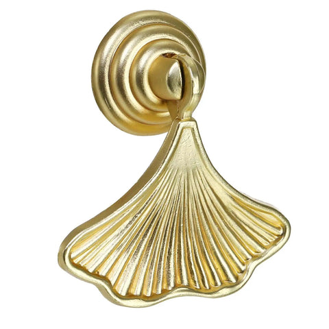 16 Pack Ginkgo Leaf Knob Handles Set, Stylish Golden Drop Pendant Pulls For Kitchen Cabinets, Bathroom Vanities, And Drawer Doors