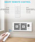 Register Booster Fan For 4x10 Vents, 10 Speeds, LED Screen Remote, Wall Installation, Thermostat Control Display