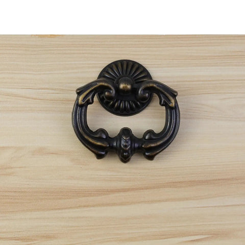 2 Pack Vintage Cabinet Ring Pulls With Oil Rubbed Bronze Finish For Kitchen And Dresser Cabinets Zinc Alloy Knobs With Screws