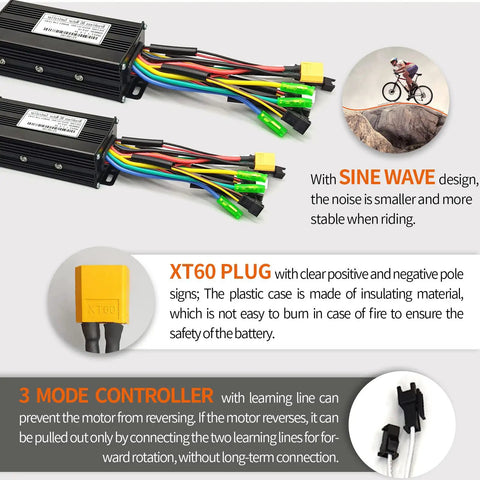 26A To 30A Sine Wave Controller For Electric Bikes And Scooters With LCD V889 Display Ideal 1000W Hub Motor Upgrade