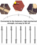 Stainless Steel Blind Rivets 50 Pcs Smooth Head Permanent Fasteners For Tough As Nails Joints Silver Rivets Set DIY Metalwork