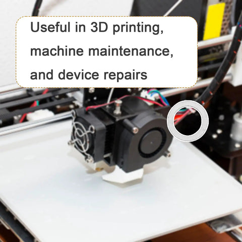 3D printer with 48 Piece M5x7mm Shim Washer Set Precision Steel Spacers For CNC Automotive And Mechanical Work Includes 0.1 0.2 0.3 0.5 Millimeter Thickness For Easy Leveling Alignment And Tight Fits visible on platform
