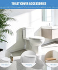 Modern bathroom with standard toilet showcasing versatility of 4 Pack Universal Toilet Seat Bolts And Screws Kit For Quick Fixes.