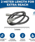 Climate-Line CPAP Hose For AirSense 10 And AirCurve 10 Devices, 6.5 Ft Long Flexible Tubing Replacement coiled on a surface