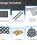 Package contents of Front End Arm Bushing Rebuild Kit For ATV Raptor 125 250 700 Banshee 350 YFZ450 YFM Models