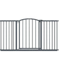 No-Fuss Extra Wide Decor Safety Gate For Babies And Pets, 27 Inch Tall, Fits Openings 28-51.5 Inch, 20 Inch Door Opening, metal design