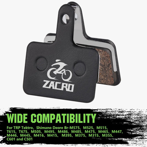 Four Pack Ceramic Bicycle Disc Brake Pads For Disc Brakes Replacement For Shimano Deore Tektro And TRP Models on white background
