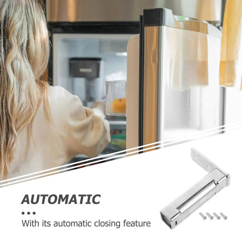 Heavy Duty Stainless Steel Refrigerator Door Hinge For Fridge And Freezer Keeps Doors Shut To Lock In Freshness, Durable Metal Replacement With Smooth Operation, Easy Install, Reliable Fix M5 on open fridge door