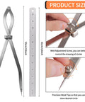 Heavy Duty Radius Divider Tool 12 Inch Scriber For Sheet Metal Fabrication And Layout Work with ruler and adjustment screw