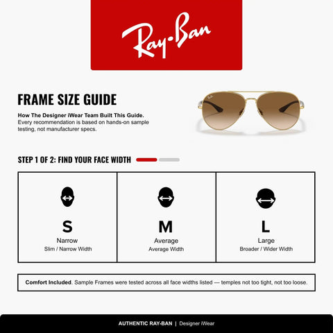 Ray-Ban frame size guide with Unisex Aviator Sunglasses Gold Frame With Clear Gradient Brown Lenses 58mm UV Protection Classic RB3675 Style