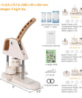 3 In 1 Button Maker Kit With Ergonomic Arc Handle For 25mm, 32mm, And 58mm Badges includes tools and accessories