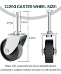 Two Pack Replacement Caster Wheels For Wet Dry Vacuum Cleaners Compatible With Ridgid Craftsman DeWALT Models 12293 shop vac Parts