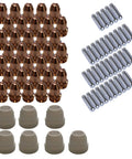 Plasma Cutter Consumables Kit For Brown Color LT5000D And Brown Color CT520D, 77 Pieces Including 35 Nozzles, 35 Electrodes, And 7 Cups, Replacement Set For Brown Models Only, Not Compatible With Red Color LT5000D Or CT520D displayed