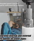 Kick The Habit Of Juggling Tools! This All-In-One Internal And External Pipe Threader handles water pipes with precision.