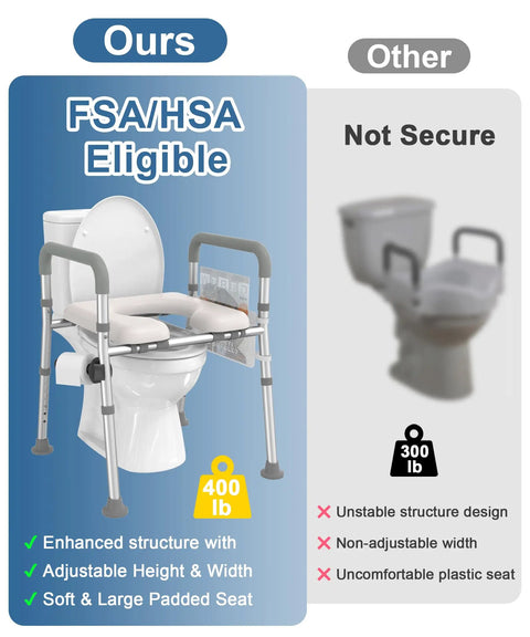 Raised Toilet Seat Riser For Seniors With Quick Twist Adjustment And Lightweight Aluminum Build Delivers A Smooth Anti Slip Top While Giving Back Knee Relief Adding Big Time Comfort To Daily Chores With Zero Hassle All Year Round