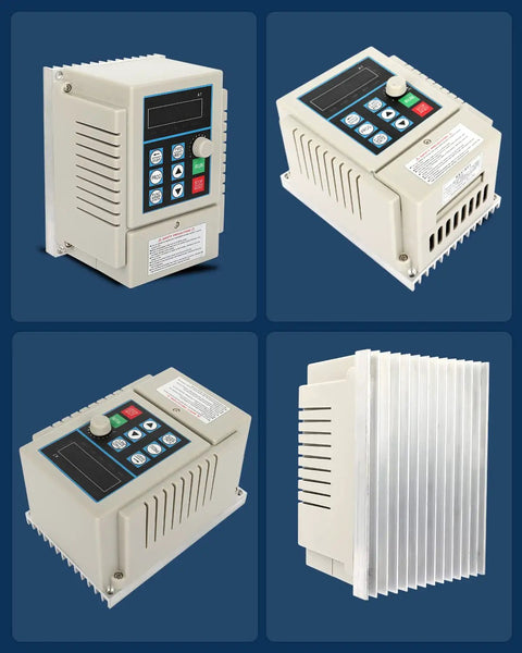 High-Performance Variable Frequency Drive VFD Inverter 220V Single Phase To 3 Phase 0.75kW 1HP control panel views