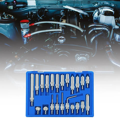 Precision Dial Indicator Extension Kit With 22 Pieces, Tips, And Tools For Accurate Measurements, Dial Gauge Extensions And Replacement Tips For Calibration And Pro Level Machining, blue case