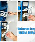 Universal Large Hidden Hinges For Deck Lids Rumble Seat Trunk Lids Car Hoods And Truck Bed Tonneau Covers No Internal Spring Pair Built Tough