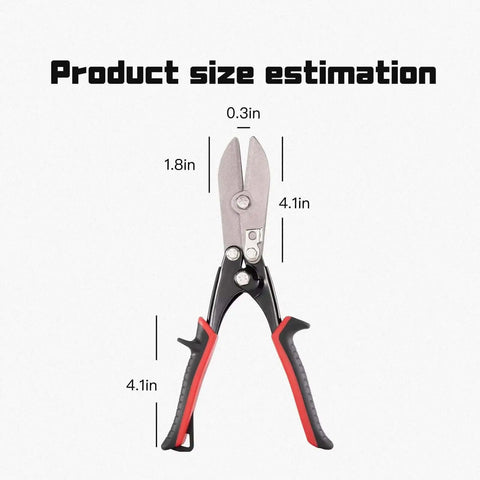 5 Blade Hand Crimper For Sheet Metal And Gutter Work Heavy Duty Crimp Tool For 24 To 28 Gauge Stainless Steel with size dimensions