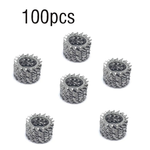 100 Count 304 Stainless Steel External Tooth Star Lock Washers Kit With Circlips Snap Rings For M5 Machinery Built Tough Fastening Heavy Duty Spring Locking Washers Assortment Set displayed