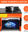 Heavy Duty 1600W Electric Rebar Bender Machine For 1 Inch Steel Rods showing a powerful motor and controls.